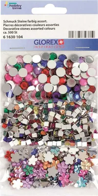 Produktbild von Glorex Schmuck Steine farbig sortiert