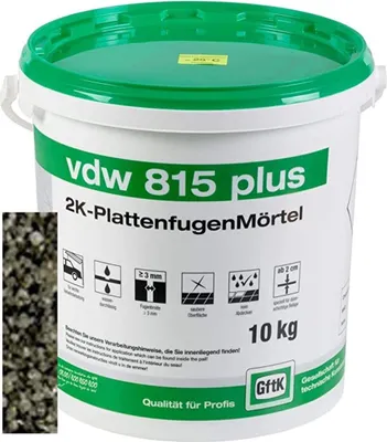 Produktbild von VDW 815 plus 2K-Fugenmörtel Basalt, 10 kg