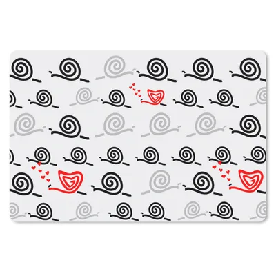 Produktbild von MuchoWow® Schreibtischunterlage Schnecken - Valentinstag - Design 60x40 cm - XXL Mauspad - Großes Mauspad