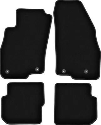 Produktbild von Wielganizator Velours-Autoteppiche – passend für Alfa Romeo Mito (Schrägheck, Bj. 2008-2019) –  schwarz, passgenau, mit Befestigungen set 4 Stk.