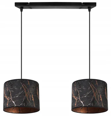 Produktbild von Kronleuchter Pendelleuchte mit Kupfer Muster – Moderne Hängelampe mit Lampenschirm, Deckenlampe für Wohnzimmer und Esszimmer