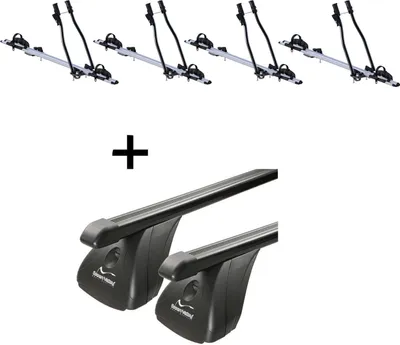 Produktbild von 4x Fahrradträger SAGITTAR + Dachträger VDP Stahl kompatibel mit für Mazda 3 I 4-5 Türer 2004-2009