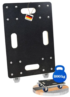 Immagine prodotto di Trucky Rollbrett 33 x 50 cm Carrello di trasporto 800 kg Carrello per mobili con 4 ruote e 2 freni Carrello di trasporto Carrello per il trasporto di mobili
