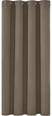 Produktbild von Verdunkelungsgardinen mit Ösen, blickdicht, Thermogardine, Kälteschutz, Hitzeschutz, 138x132 cm, Taupe, 1 Stück