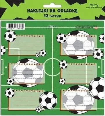Obrázok produktu pre Nálepky na zošity – Lopta (12 ks) – Henry
