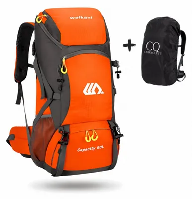 Produktbild von CarryQuest® Wanderrucksack 50L Nylon Schuhfach Orange