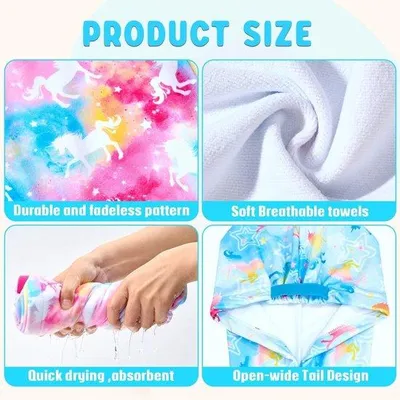 Productafbeelding van Set van 2 Microvezel Haar Turbans voor Sneldrogen