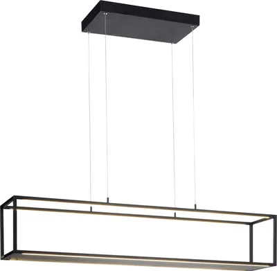 Produktbild von LED-Pendelleuchte - Schwarz - Eisen - Kunststoff - 4-flammig - 105 x 120 cm - dimmbar