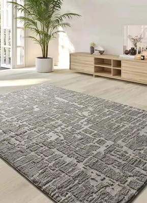 Produktbild von ATTICGO Hochflorteppich LIMA Skandinavisch in Silber, 120x170 cm