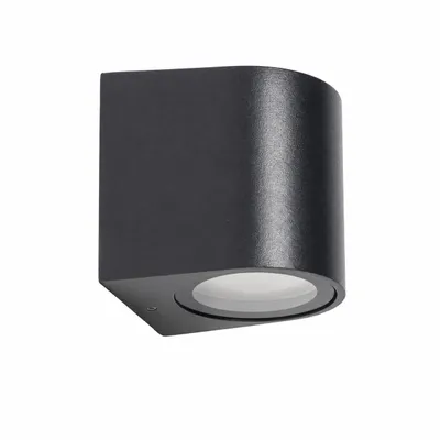 Productafbeelding van Wandlamp GU10, IP54, gemaakt van aluminium, halfronde buitenlamp met naar beneden gericht licht, 8 cm, AI-gegenereerde afbeelding