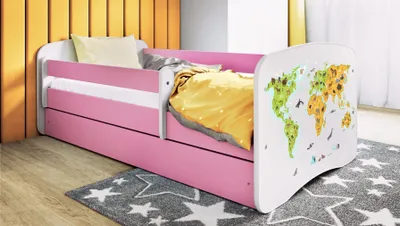 Obrázek produktu pro Dětská postel pro mládež 70x140, 80x160, 80x180 cm - kompletní sada se zásuvkou a ochranou proti pádu