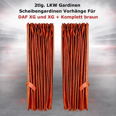 Immagine prodotto di 2 assi, camion, tende, tende per finestrini, tende per cabina, per DAF XG e XG +, colore marrone