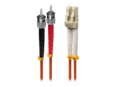 Productafbeelding van Lindy 46491, dubbelkern glasvezelkabel (LWL), LC/ST connector, OM2, 2m, 50/125æm, multimode
