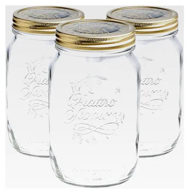 Produktbild von Quattro Stagioni Einmachgläser - 1,5L - Set von 3
