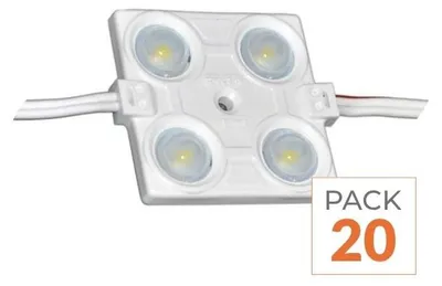 Produktbild von 20er-Pack – 2,4-W-SMD-2835-LED-Modul, 12 V, IP65, für Werbeschilder – Kaltweiß 6000 K – 8000 K