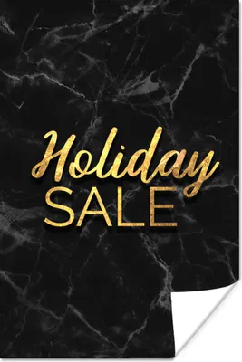 Produktbild von MuchoWow® Poster Verkauf - Urlaub - Gold - Marmor 80x120 cm - Papierdruck