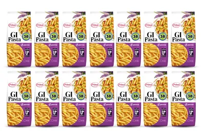 Produktbild von GI Pasta Penne mit niedrigem glykämischen Index für Diabetiker | Hoher Protein- und Ballaststoffgehalt | Wenig Kohlenhydrate und niedriger glykämischer Index (38) | 4 natürliche Zutaten