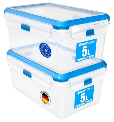 Vorratsdosen-Set 2x 5 l, luftdicht, stapelbar, BPA-frei