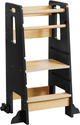 Imagen del producto de Torre de aprendizaje para niños a partir de 1 año: Torre de aprendizaje Montessori con 3 niveles de ajuste de altura