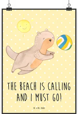 Produktbild von Mr. & Mrs. Panda Bild Sommer Meer Strand DIN A2 - Gelb Pastell - Geschenk, Wandbild, drucke, Urlaub Am, Posterdruck, Küste, Küstenurlaub, Wanddekoration, Sommerferien