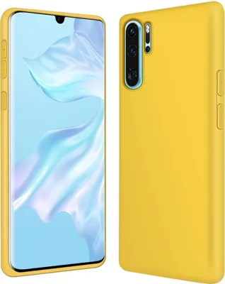 Produktbild von Conie TPU Schutzhülle für Huawei P30 Pro Tasche Case Cover Bumper Silikon Mikrofaser Inlay Hülle in Gelb matt