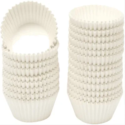 Produktbild von 600 Stück große Cupcake-Förmchen, weiße Muffin-Förmchen, lebensmittelecht, Jumbo-Backförmchen, Papier, geruchsneutral