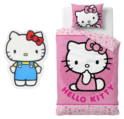 Produktbild von Hello Kitty Schlafzimmer-Set; Bettbezug und Kissen