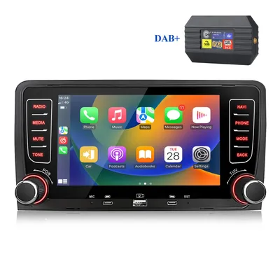 Produktbild von Carplay Android 15 Autoradio GPS Navi WIFI RDS BT EQ USB 2+64G DAB+ Für Audi A3 S3 RS3 8P 8V 2003-2013