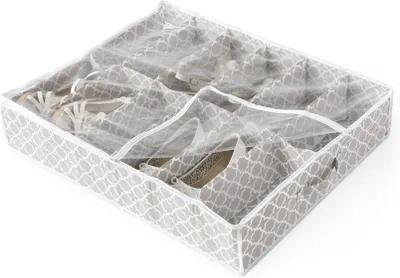 Produktbild von aufbewahrungskistenschuhe 76 cm Polypropylen braun/weiß