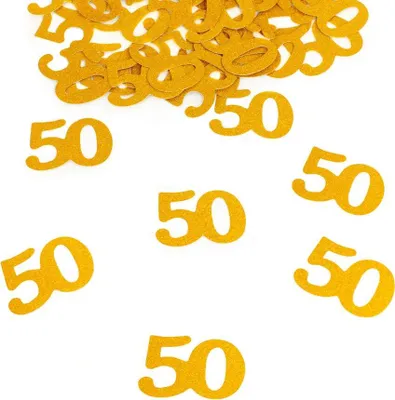 Produktbild von Oblique Unique Konfetti 50 goldene Hochzeit Streudeko Streuteile Deko groß - gold