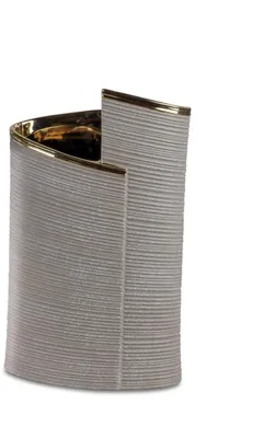Produktbild von Dekorative Blumenvase Vase Dekogefäss 18x29cm Sand-Gold