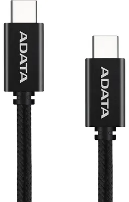 Zdjęcie produktu dla ADATA CACC-100PN-BK, 1 m, USB C, USB C, USB 2.0, 480 Gbit/s, Czarny