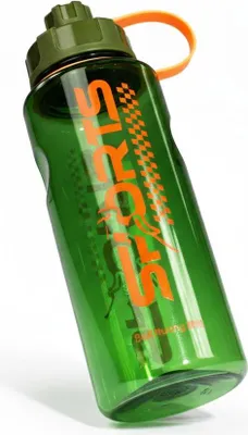 Produktbild von Wasserflasche 1,1L Auslaufsichere sportwasserflasche Ideal für  Fitness Schule Fahrrad Grün