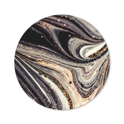 Produktbild von MuchoWow® Mauspad Mousepad Marmoroptik - Schwarz - Gold - Weiß - Glitter - Marmor 20x20 cm - Mousepads - Maus Mat - Pad - Mausunterlage - Schreibtischmatte