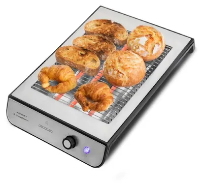 Image de Grille-pain Cecotec Turbo EasyToast 900W Acier inoxydable