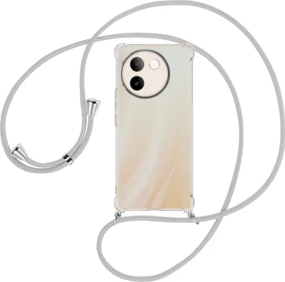 Produktbild von Handykette Backcover-Schutzhülle mit Band (Metall silberfarben) für vivo V30E 5G / V40 lite 5G - silbergrau