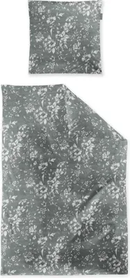 Produktbild von Irisette Flausch-Baumwolle Bettwäsche-Garnitur Zobel-HK 8558  Farbe salbei  135x200+80x80cm