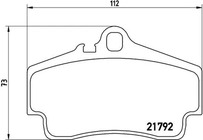 Produktbild von Brembo Bremsbelagsatz, Scheibenbremse Hinterachse P 65 008