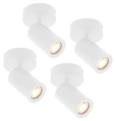 Produktbild von Ledvion 4er Set LED Deckenstrahler Weiss 1-Licht GU10 ohne Leuchtmittel