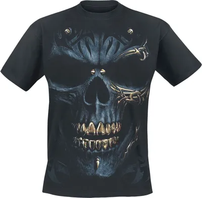 Produktbild von Spiral T-Shirt Herren Black Gold schwarz Gothic, Horror, Rockwear 100% Baumwolle S