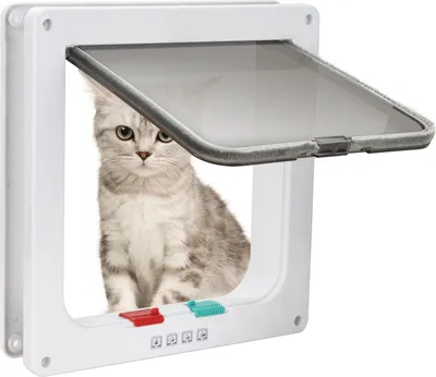 Immagine prodotto di Jiubiaz gattaiola gattaiola porta per gatti 4 vie porta per animali domestici PetSafe gattaiola porte per gatti