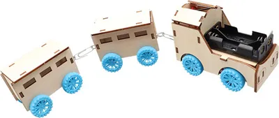 Produktbild von Holzeisenbahn-Modellbausatz, wissenschaftliches Experimentierspielzeug für Kinder, 3D-Holzpuzzle, elektrische Eisenbahn zum Puzzeln und Lernen