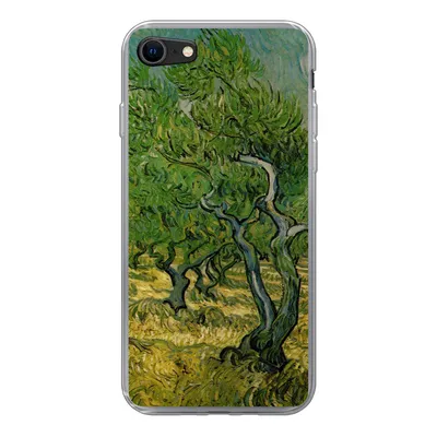 Produktbild von MuchoWow® Handyhülle Schutzhülle Hülle für iPhone SE 2020 Olivenhain - Vincent van Gogh Silikon Softcase Handy Hülle - Kartenbesitzer
