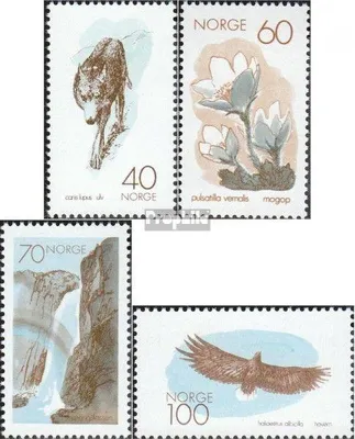 Produktbild von Briefmarken Norwegen 1970 Mi 602-605 (kompl.Ausg.) postfrisch Naturschutz
