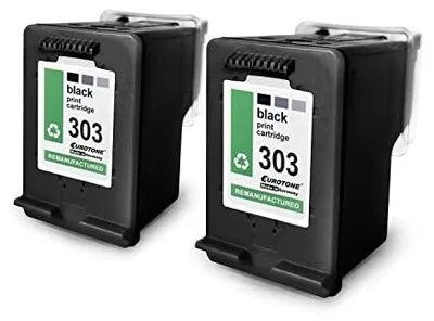 Produktbild von Eurotone 2x Tintenpatrone kompatibel mit HP 303XL Schwarz