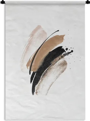 Produktbild von MuchoWow® Wandteppich Wandbehang Aquarell - Abstrakt - Weiß 60x90 cm Tapisserie Dekoration Wandtuch - Foto-Teppich - Abwaschbar