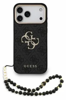 Produktbild von Guess Back Cover Polyurethan4G Metal Logo Strap iPhone 17 Pro Max/18 Pro Max black