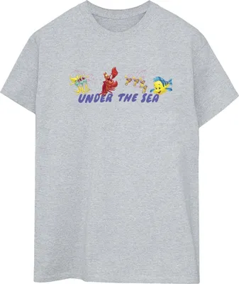 Produktbild von Disney - "The Little Mermaid Under The Sea" T-Shirt für Damen BI31176 (S) (Grau)