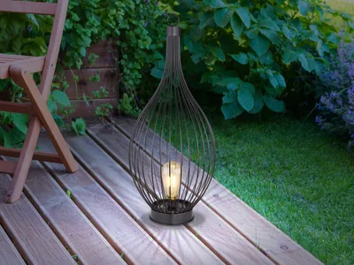 Produktbild von Globo Lighting Solarleuchte Metall schwarz, LED