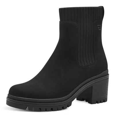 Image de Bottines Chelsea pour femmes s.Oliver, avec talon bloc, en matière vegan, couleur noire, taille 37 EU